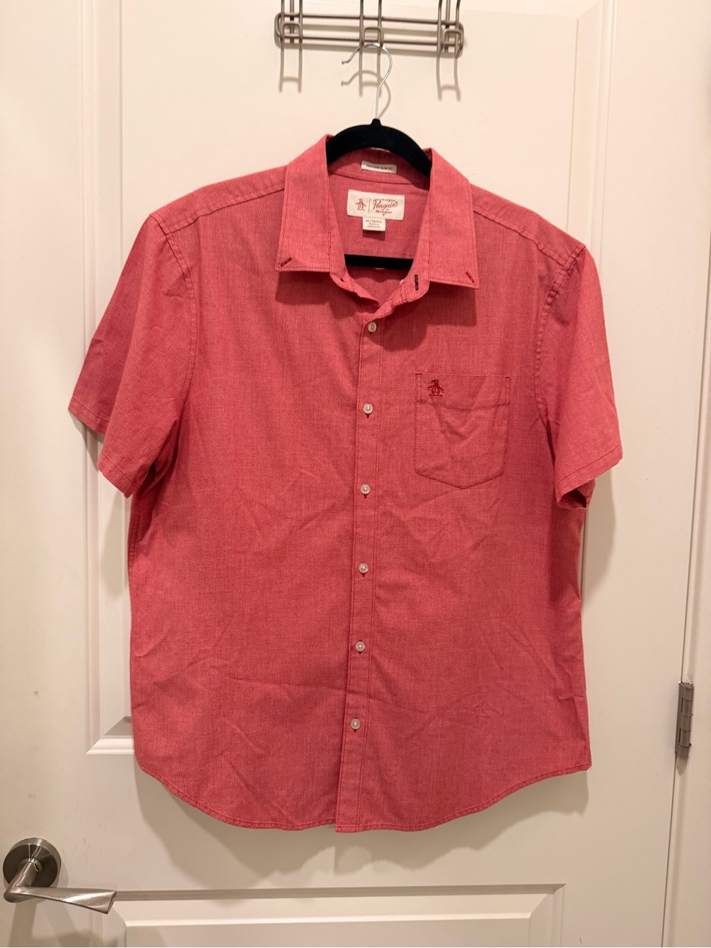 Original Penguin Heritage
Slim Fit Shirt Size XL Red
Button Down